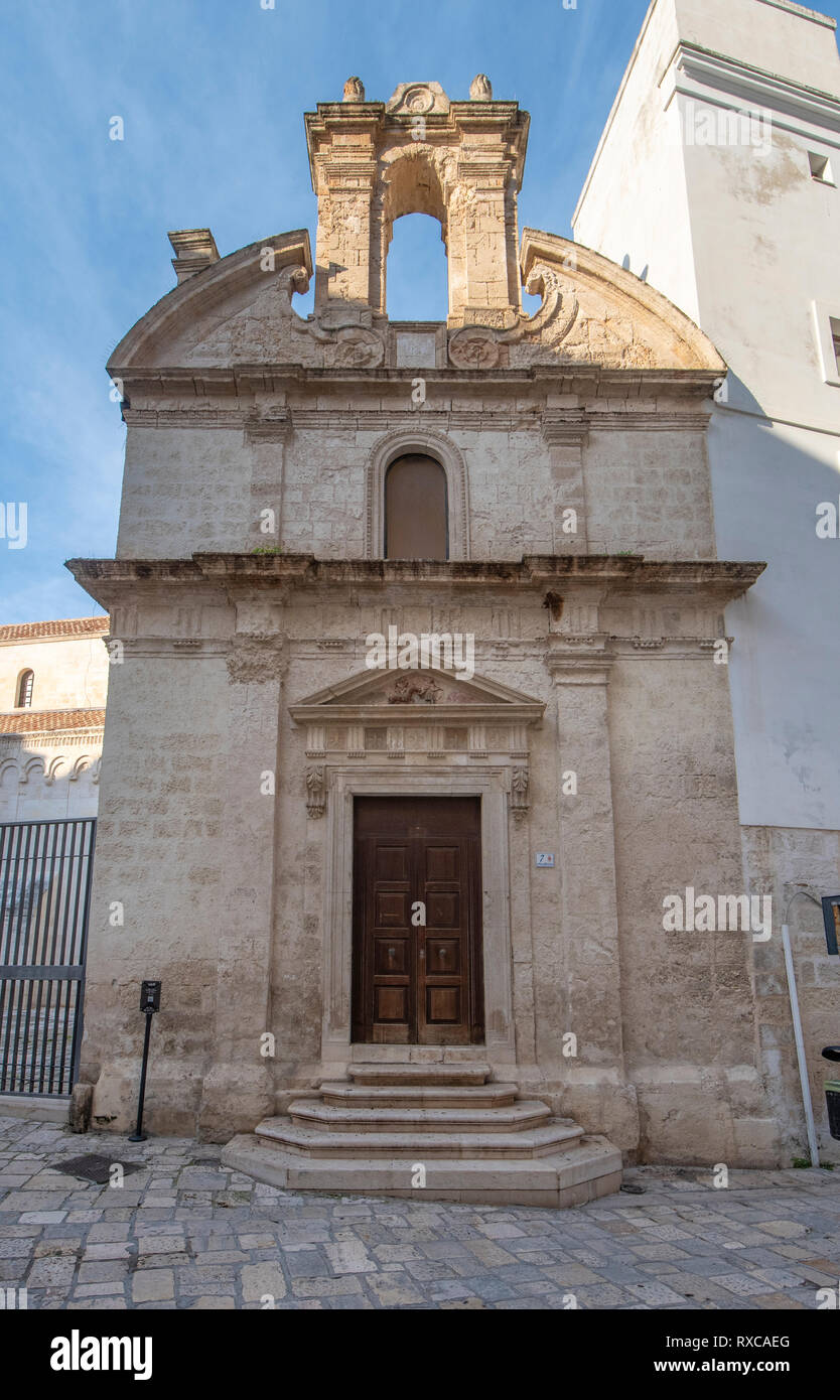 Monopoli, Puglia, Italy -  Church Mary ( Chiesa di Santa Maria Amalfitana ) in the old town. A region of Apulia Stock Photo