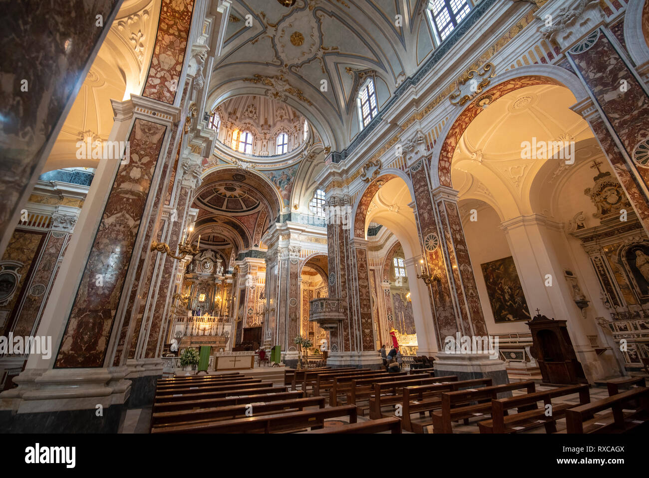 Inside Interior Of The Cathedral Of Maria Santissima Della Madia inside-interior-of-the-cathedral-of-maria-santissima-della-madia