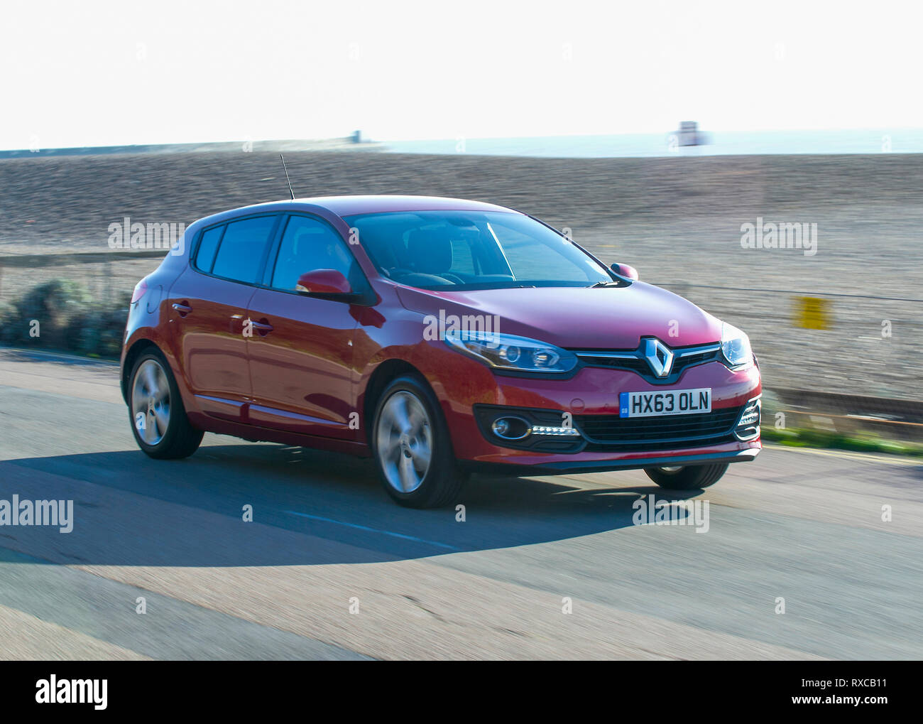 2014 Renault Megane Coupe 1.5 diesel, C- segment mid size modern French car  Stock Photo - Alamy