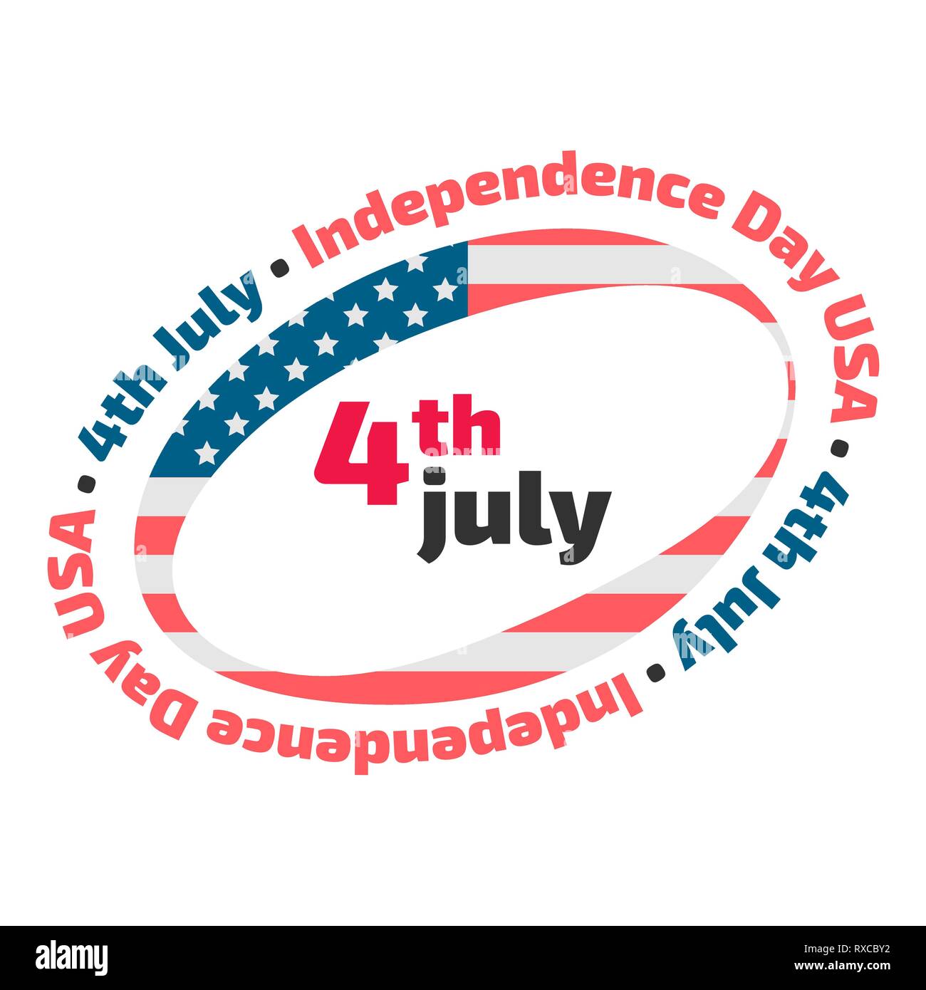 USA Independence day vector banner on the white background Stock Vector ...