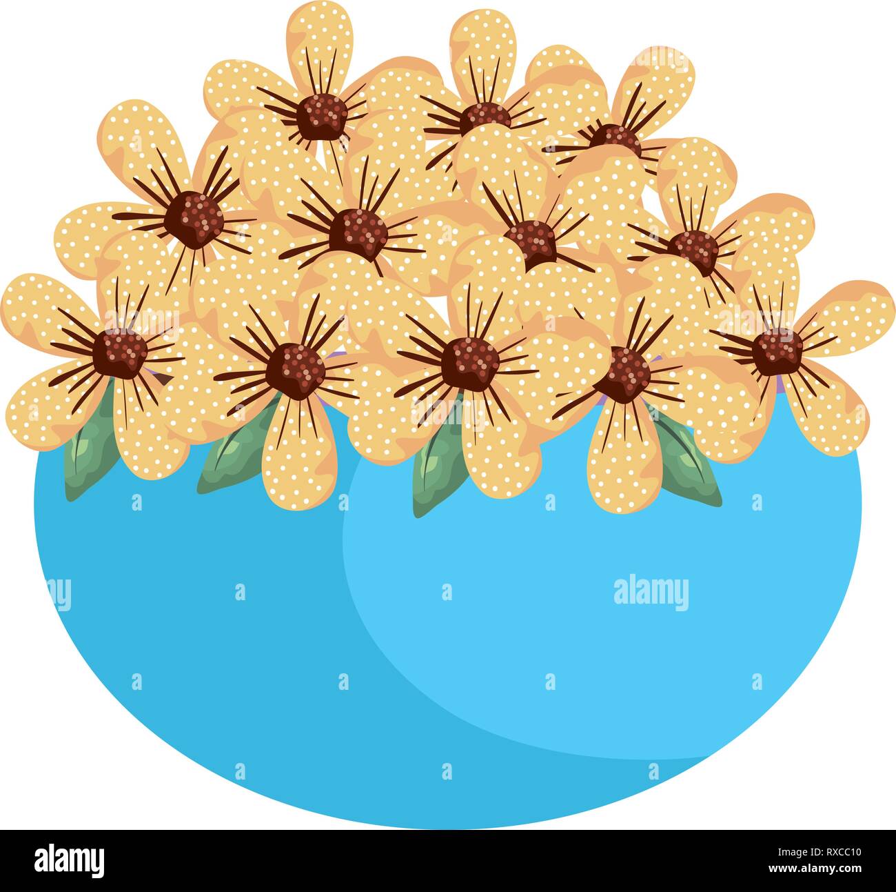 floral decoration in ceramic pot Stock Vector Image & Art - Alamy
