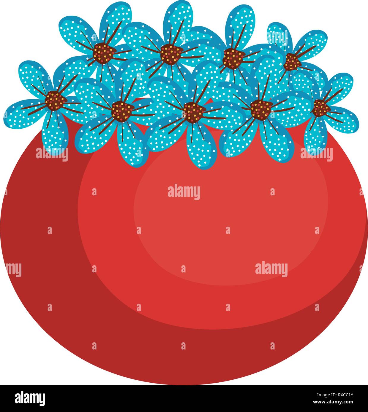 floral decoration in ceramic pot Stock Vector Image & Art - Alamy