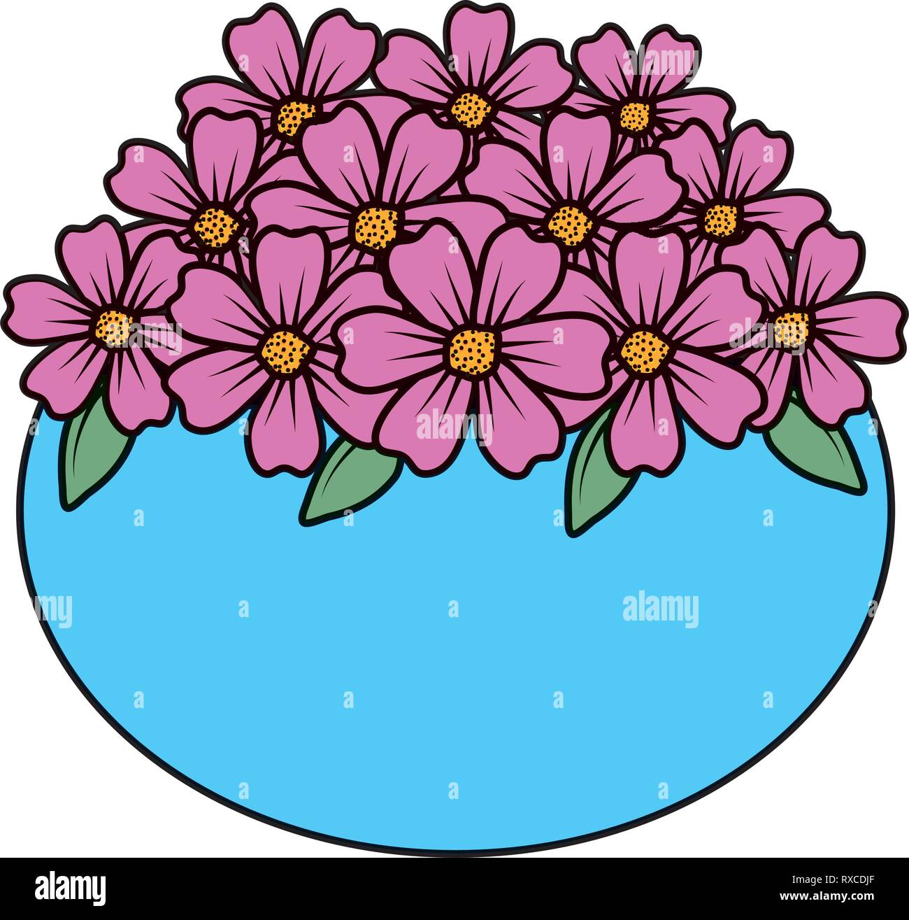 floral decoration in ceramic pot Stock Vector Image & Art - Alamy