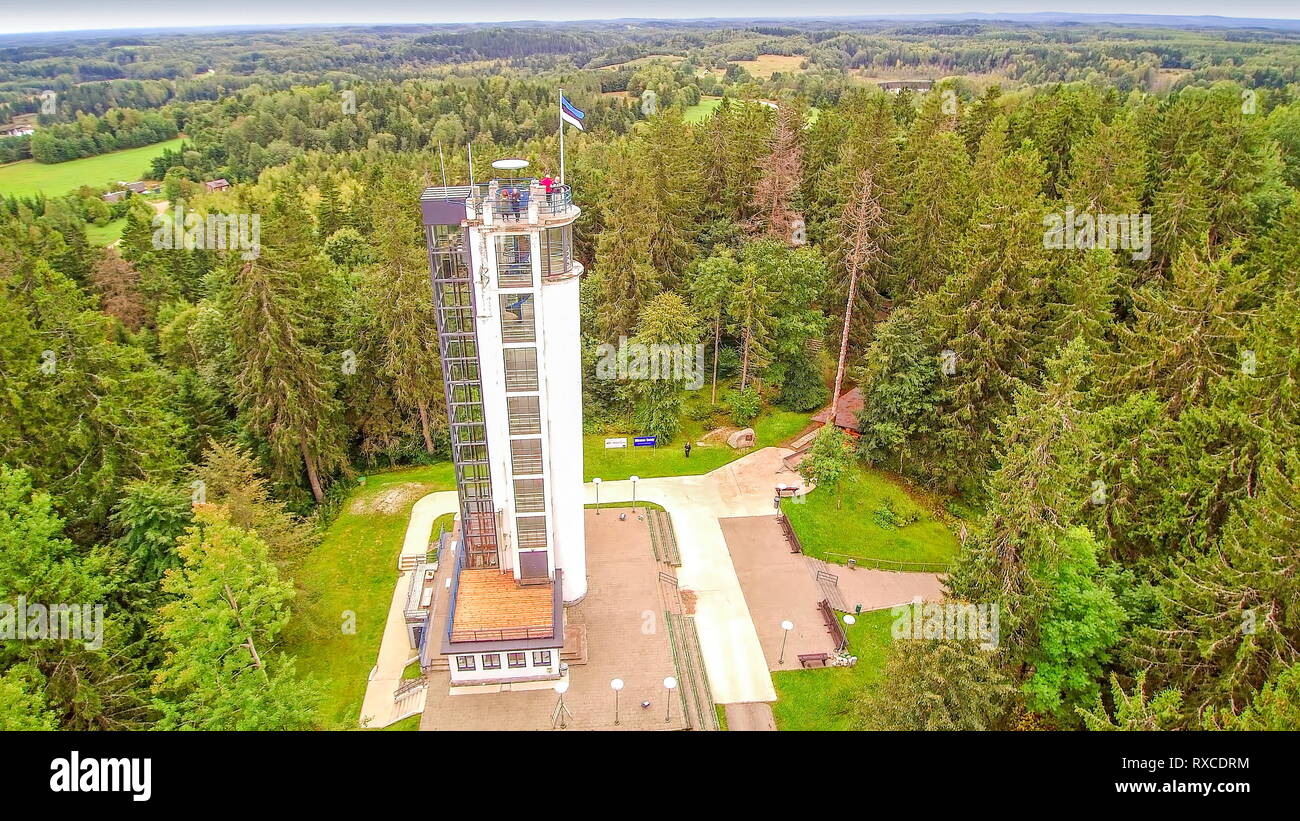 One of Haanjas tourist destination in the Suur-Munamagi. Suur MunamĆ¤gi is the highest peak in Estonia reaching 318 metres above sea level. Stock Photo