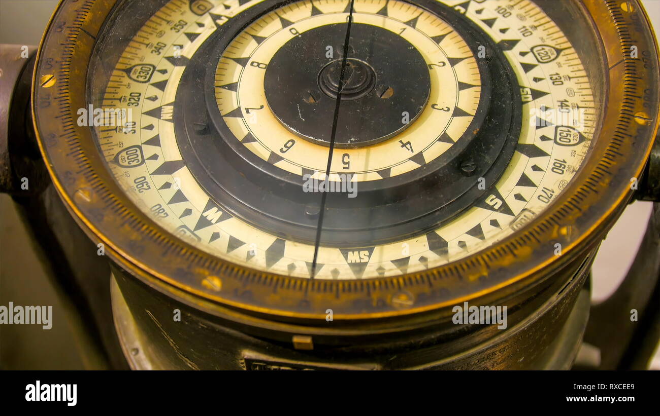 The numbers on the compass in the ship. The numbers represent the