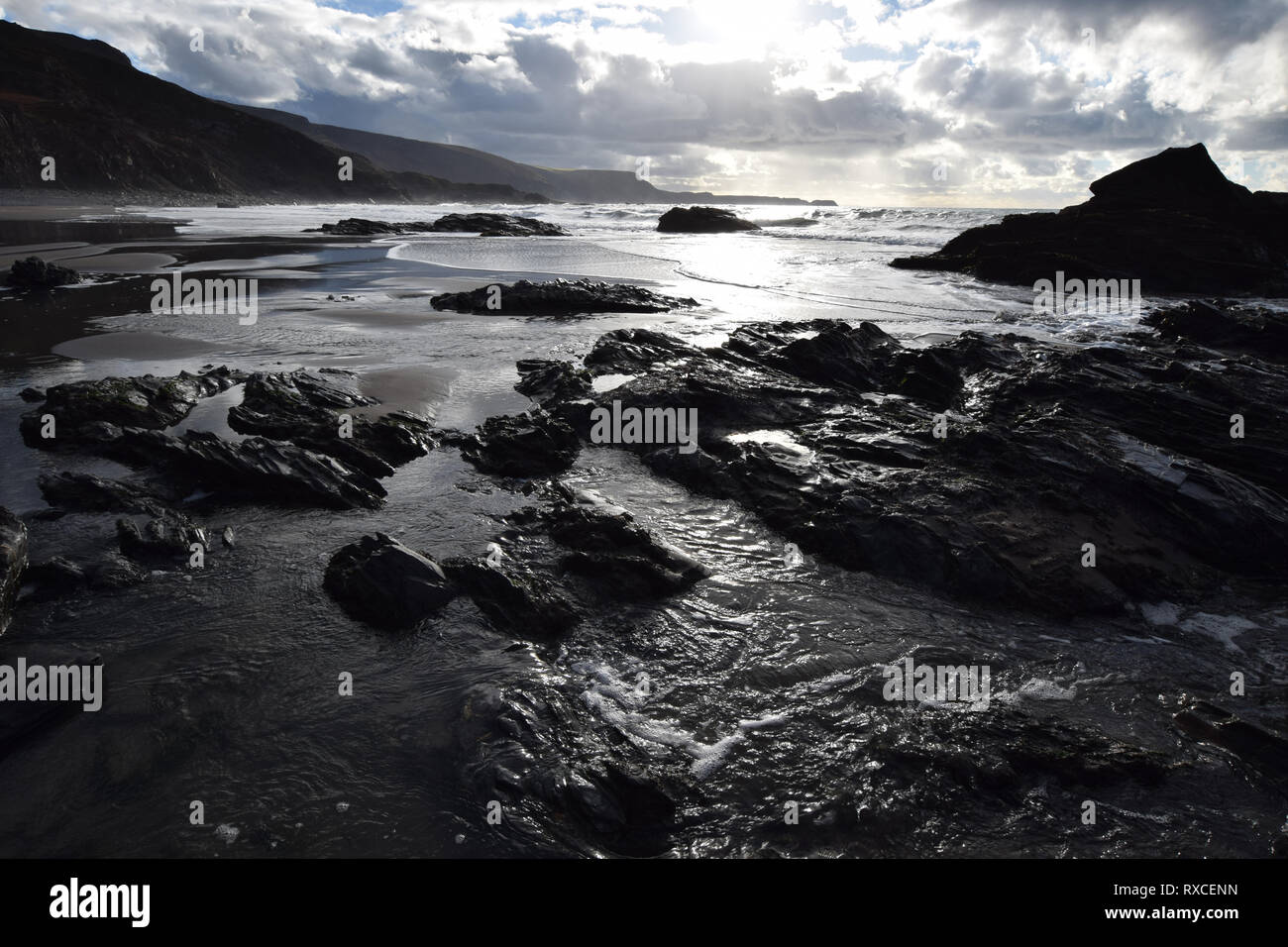 Strangles Beach North Cornish Coast Stock Photo