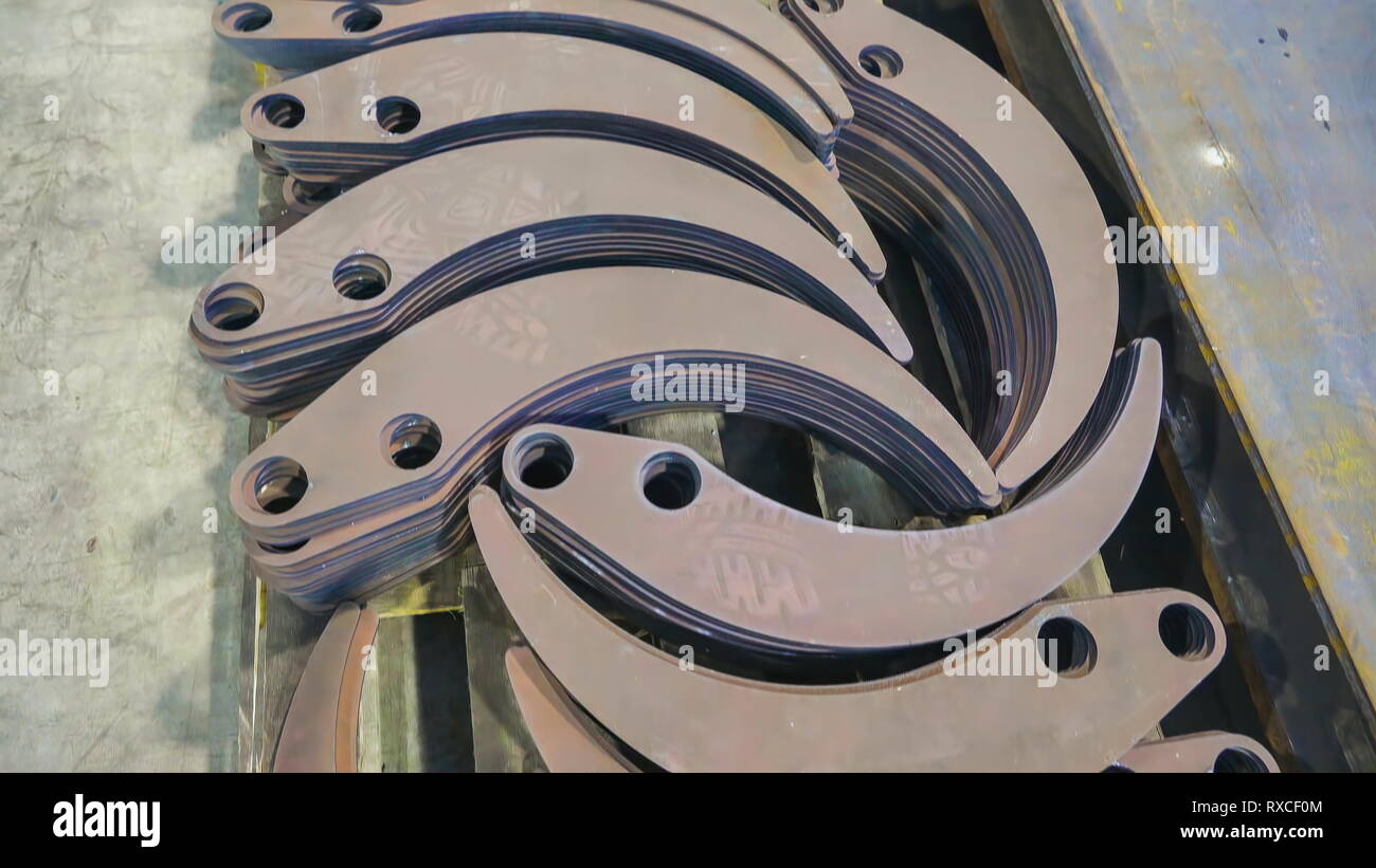 The many finished products of the plasma cutter. from the metal sheets