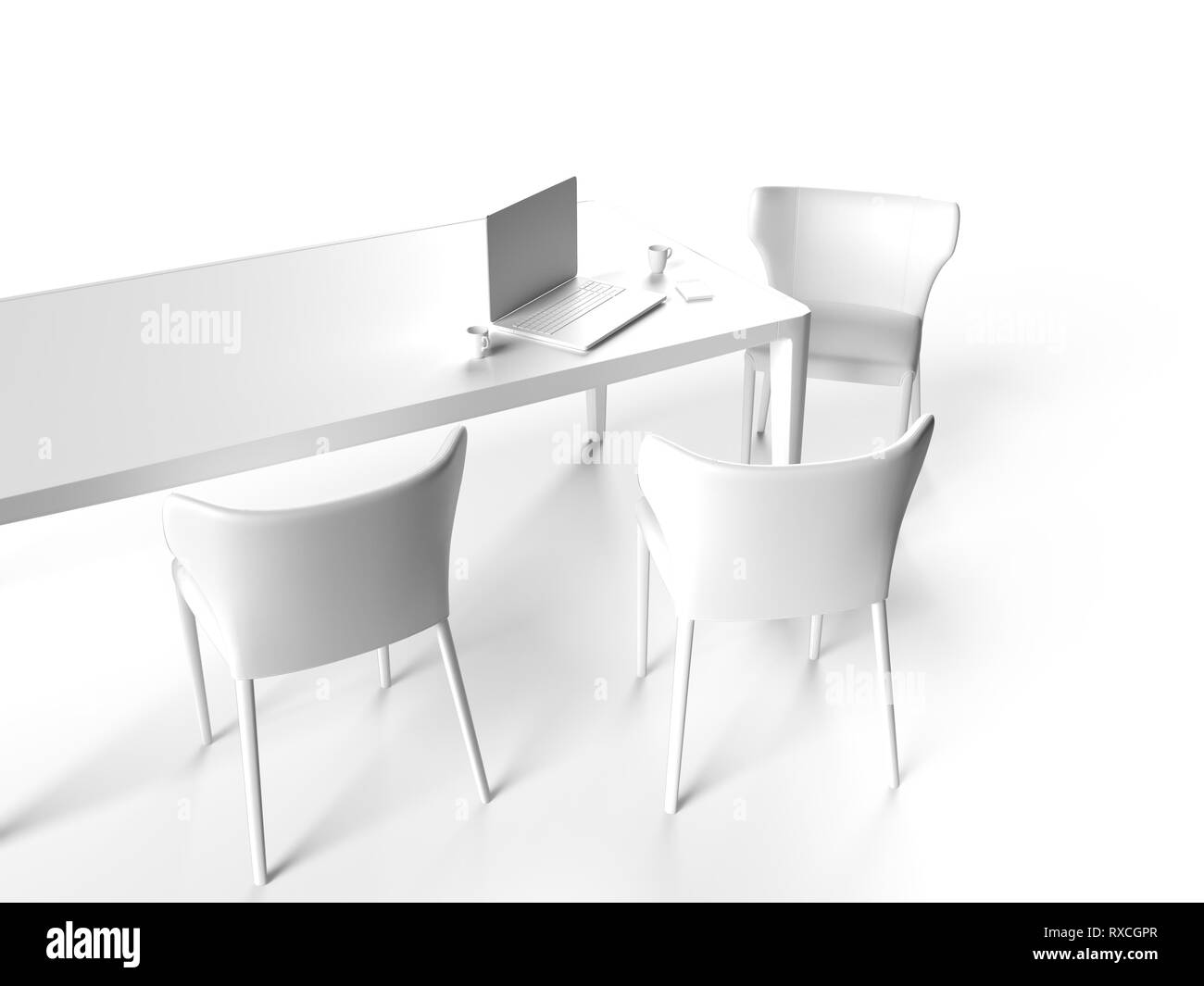 Business Meeting Table clean CGI Stock Photo