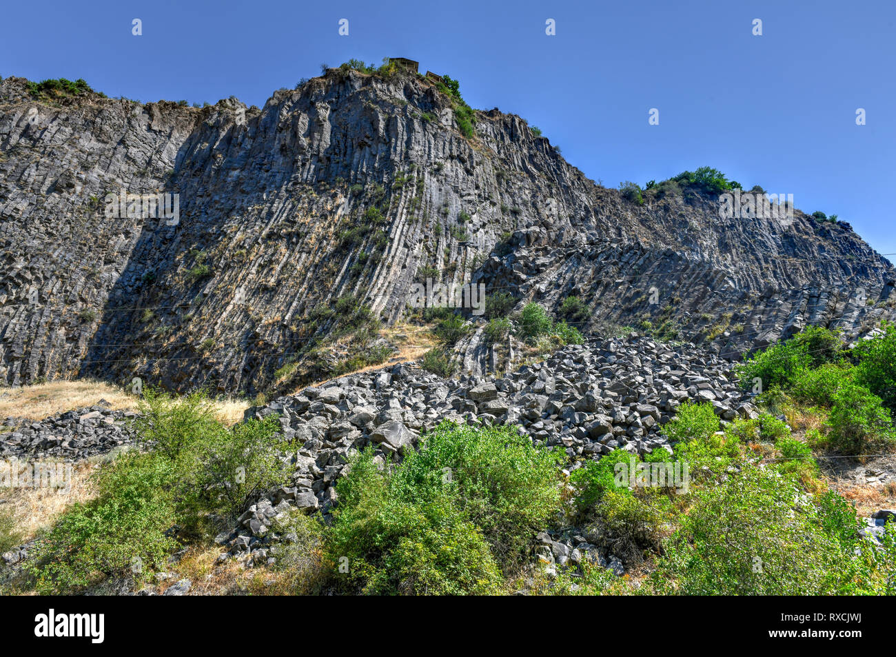 Unique geological wonder Symphony of the Stones near Garni, Armenia Stock Photo
