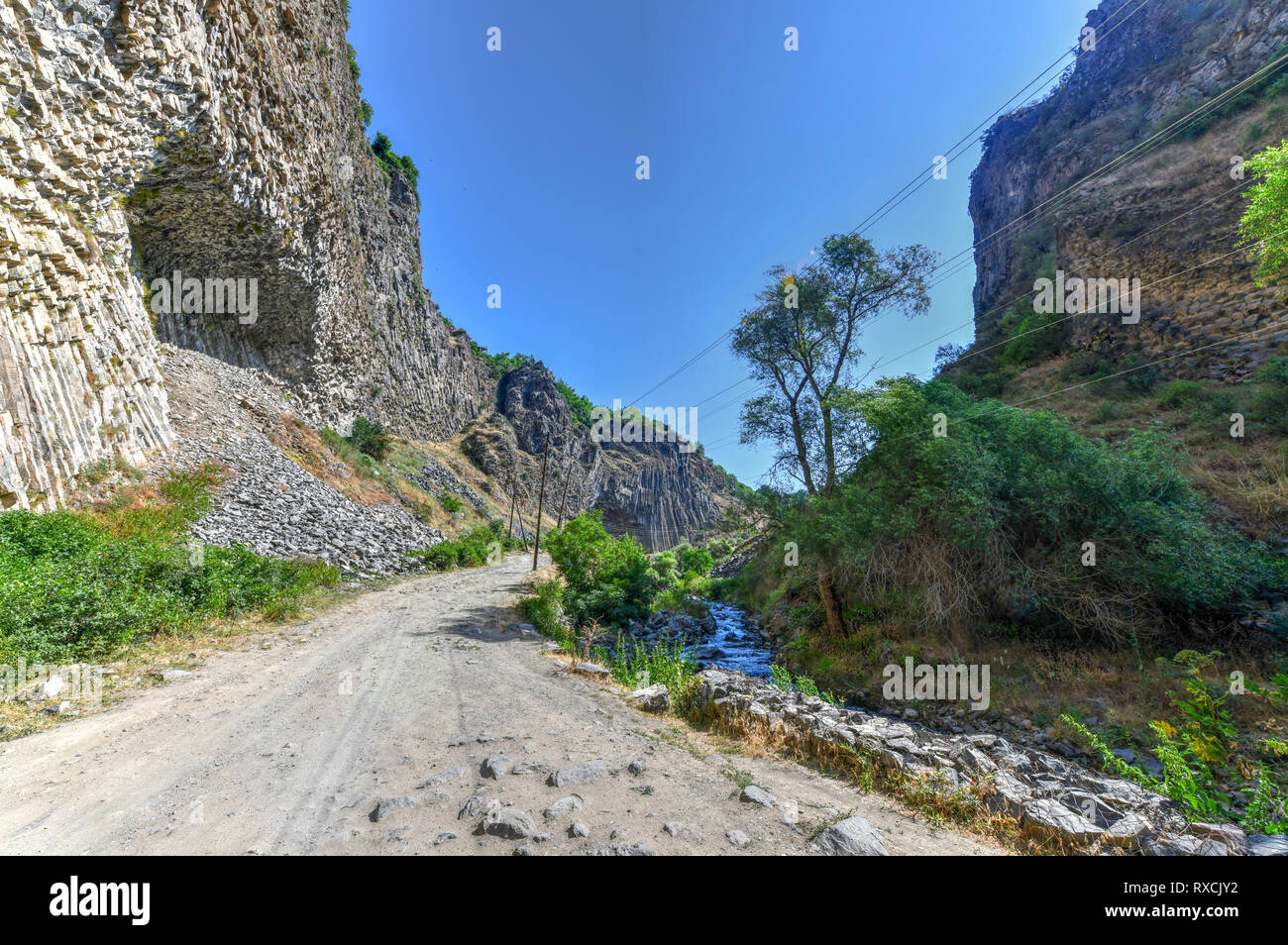 Unique geological wonder Symphony of the Stones near Garni, Armenia