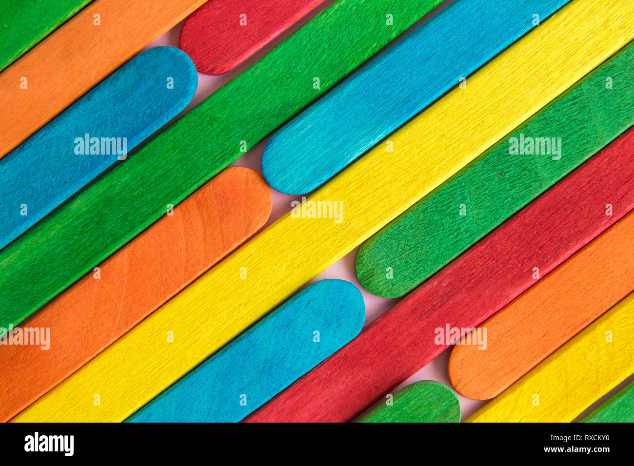 Colorful popsicle sticks background abstract minimal creative
