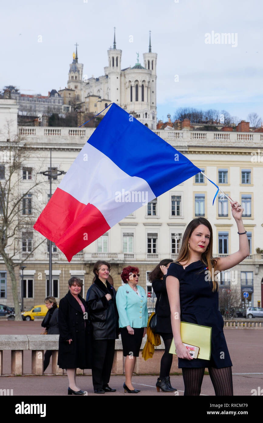 Rassemblement National Replicates A Controversal Picture Lyon France Stock Photo Alamy