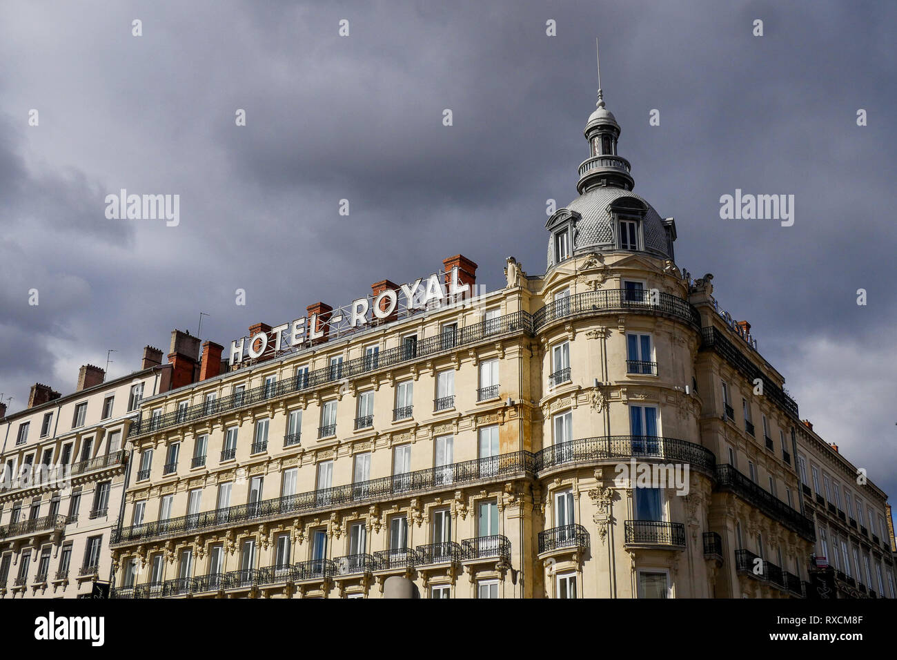 Hotel Royal, Lyon, France Stock Photo