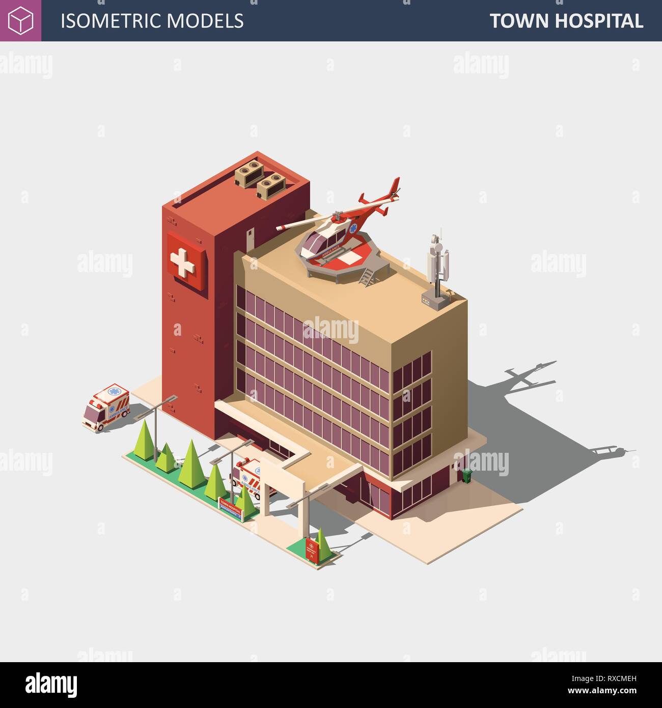Building hospital illustration hi-res stock photography and images - Alamy, image size:1300x1390