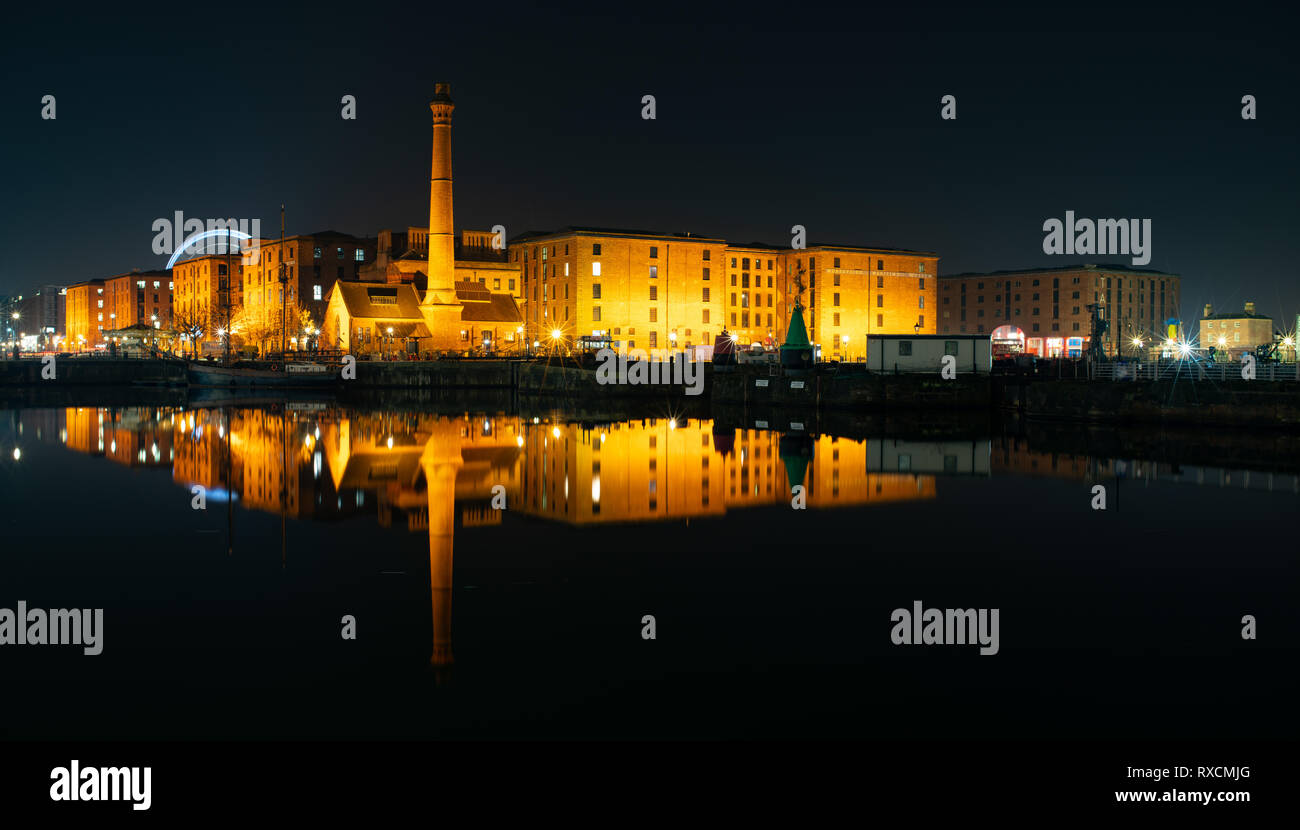 Pump House, Albert and Canning Docks, Liverpool. Image taken in February 2019. Stock Photo