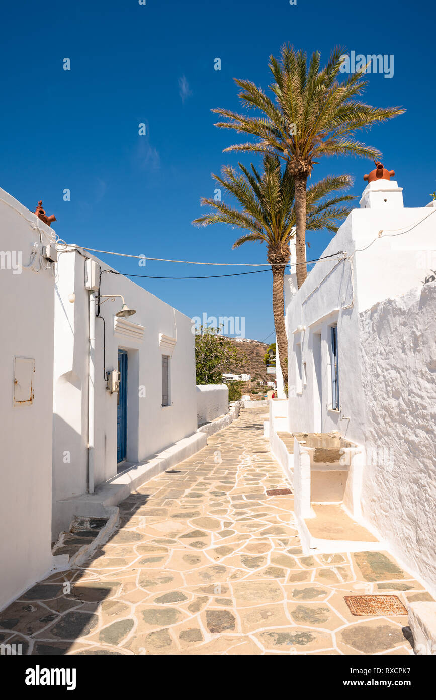 The picturesque village of Kastro, the ancient capital of Sifnos. Cyclades, Greece. Europe Stock Photo