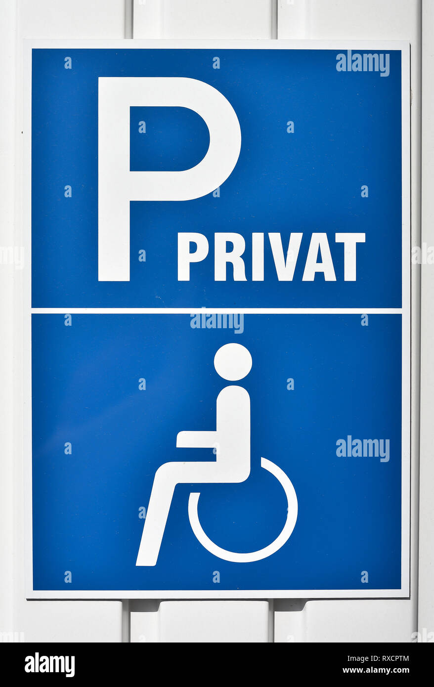 Parking for the disabled Stock Photo
