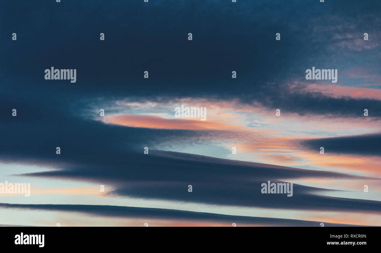 scenic landscape with an evening cloudy sky Stock Photo - Alamy
