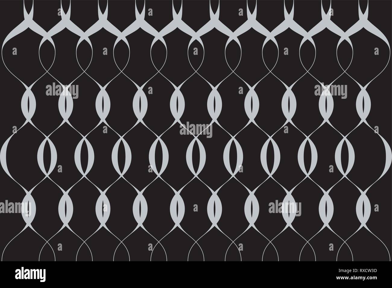 Seamless Abstract Background Pattern Made With Curvy Silver Grey