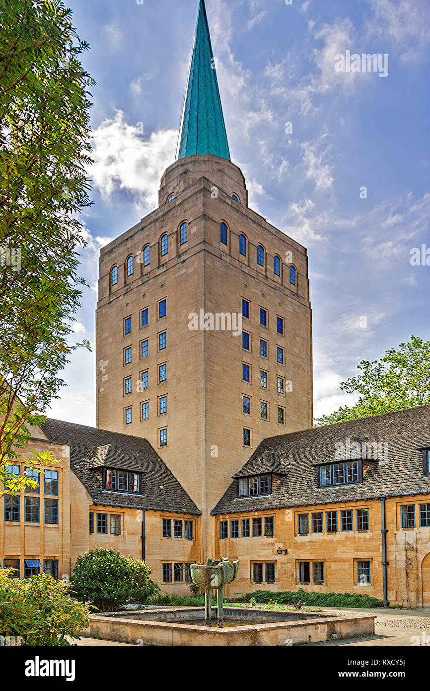 Nuffield College Tower, Oxford, Oxfordshire, UK Stock Photo