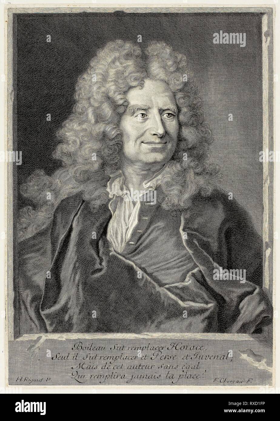 Portrait of Nicolas Boileau Despréaux. François Chereau, the elder
