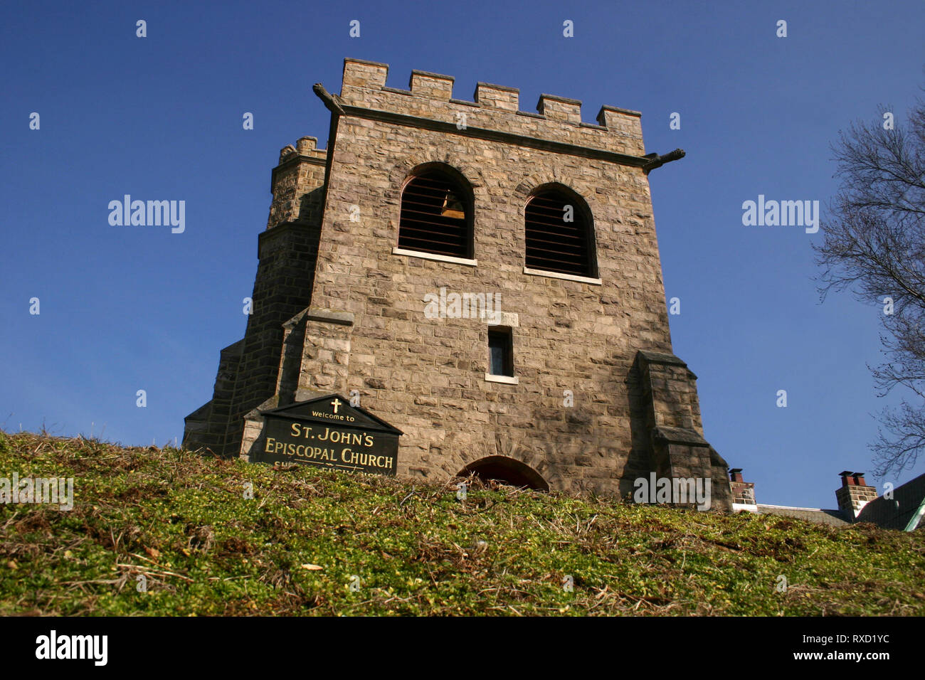 Exterior of St. John’s Episcopal Church in Somerville, New Jersey, USA Stock Photo