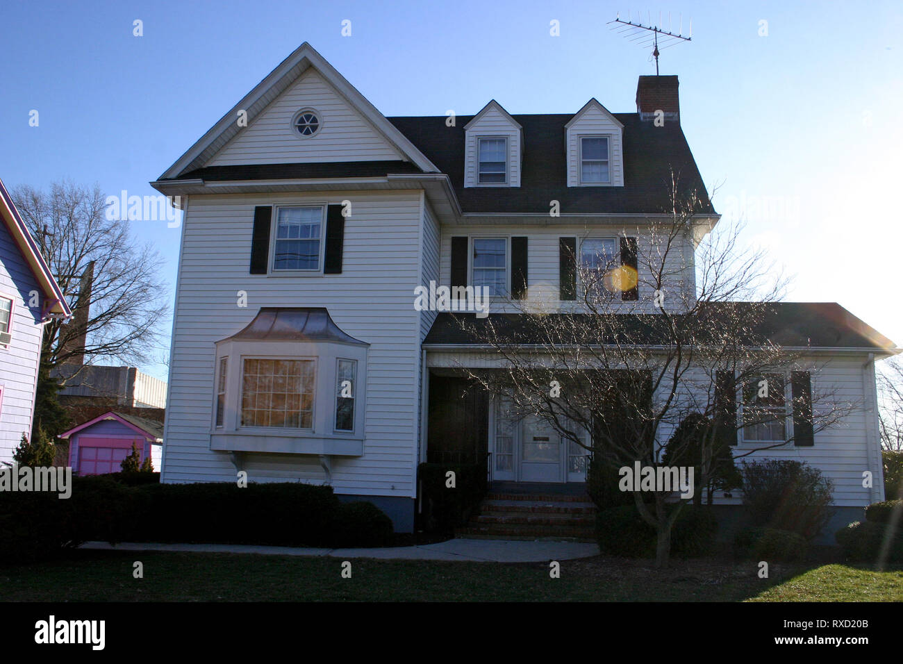 White wooden house in Somerville, New Jersey, USA Stock Photo Alamy