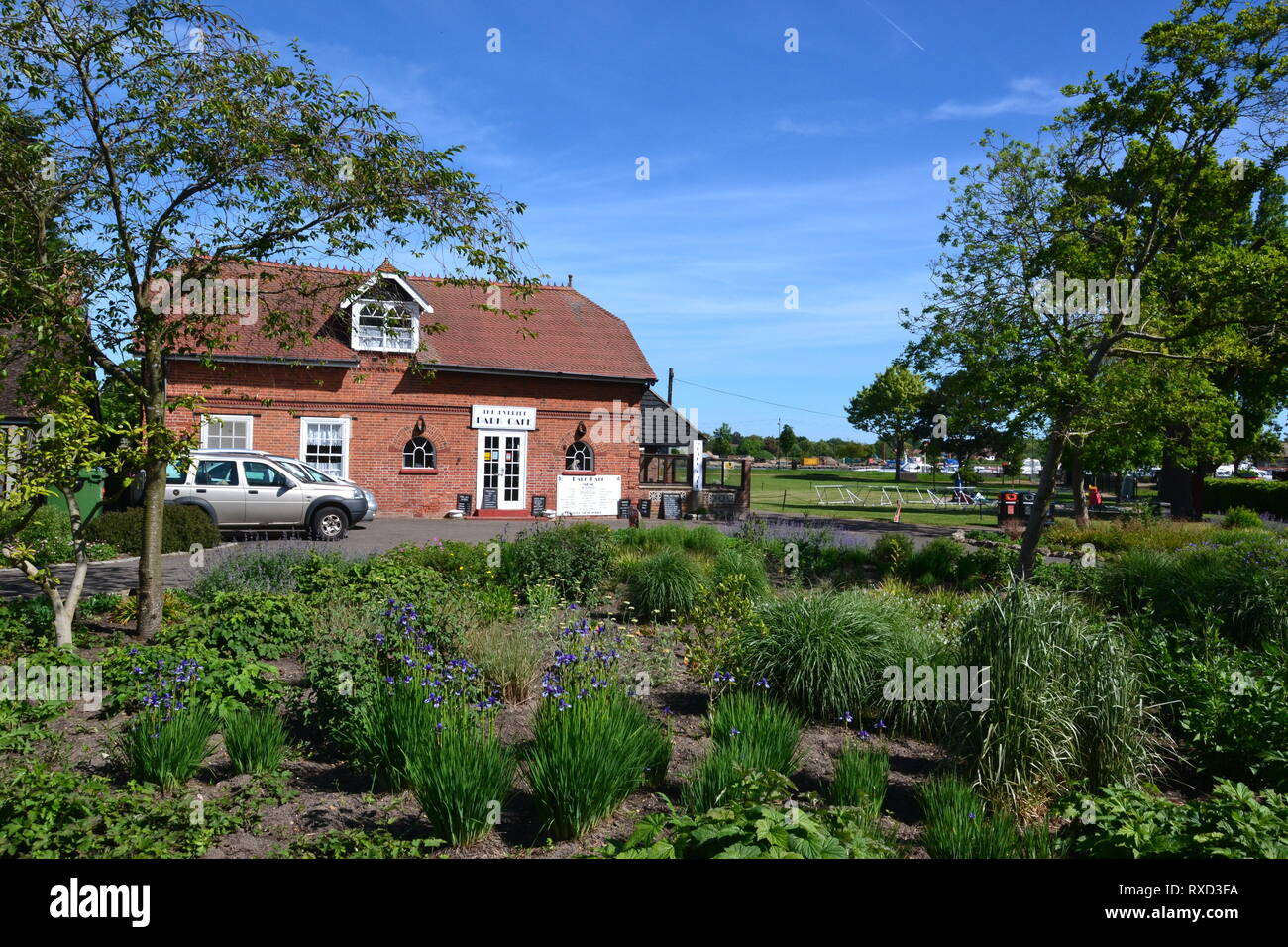 Everitt Park Cafe at Oulton Broad, Suffolk, UK Stock Photo