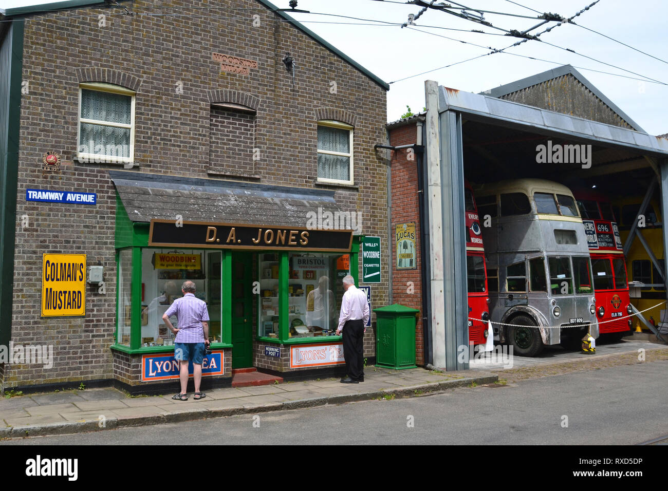 DA Jones General Store and trolley bus depot at the East Anglia