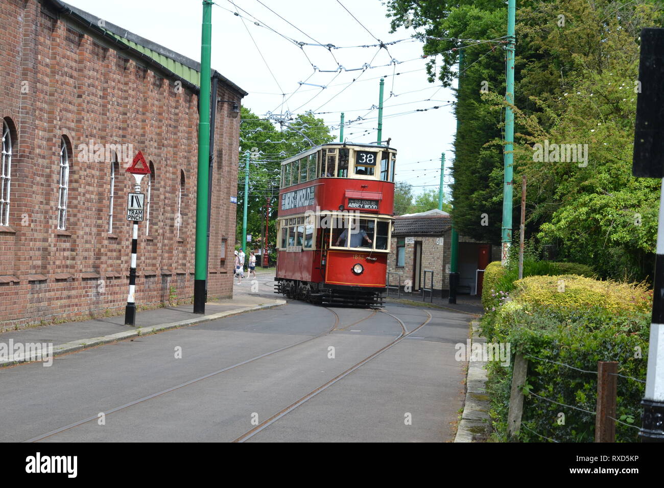 Tram at East Anglia Transport Museum, Carlton Colville, Lowestoft, Suffolk, UK Stock Photo