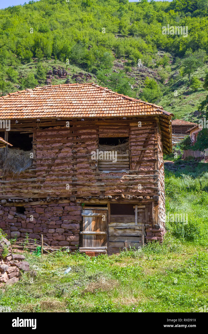 Old house in Topli Do village, Serbia Stock Photo