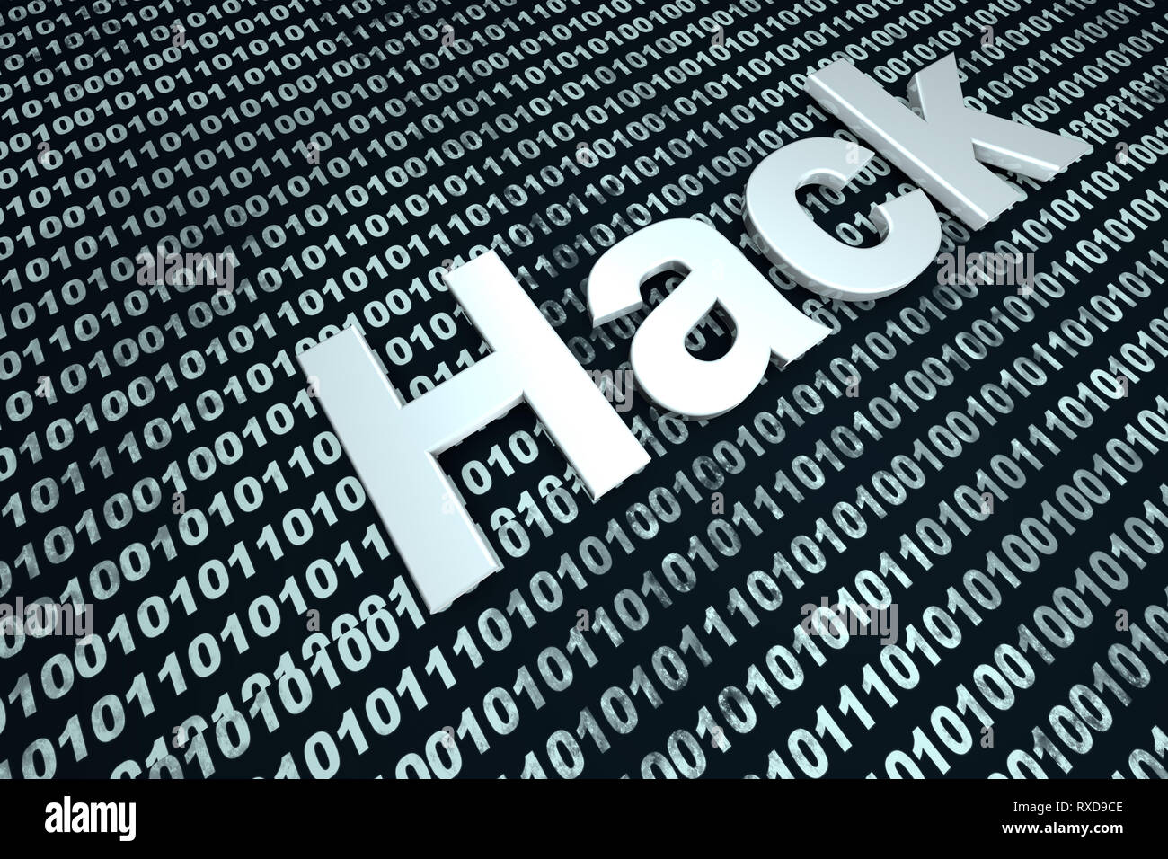 Digital Hack. 3D rendered background Stock Photo - Alamy
