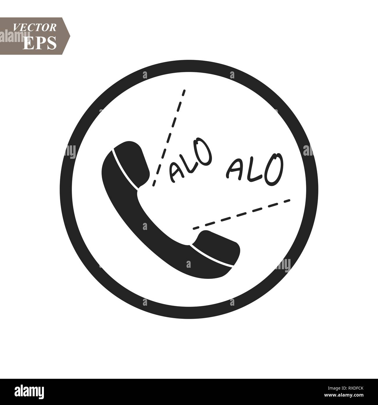 Phone alo icon in trendy flat style isolated on grey background