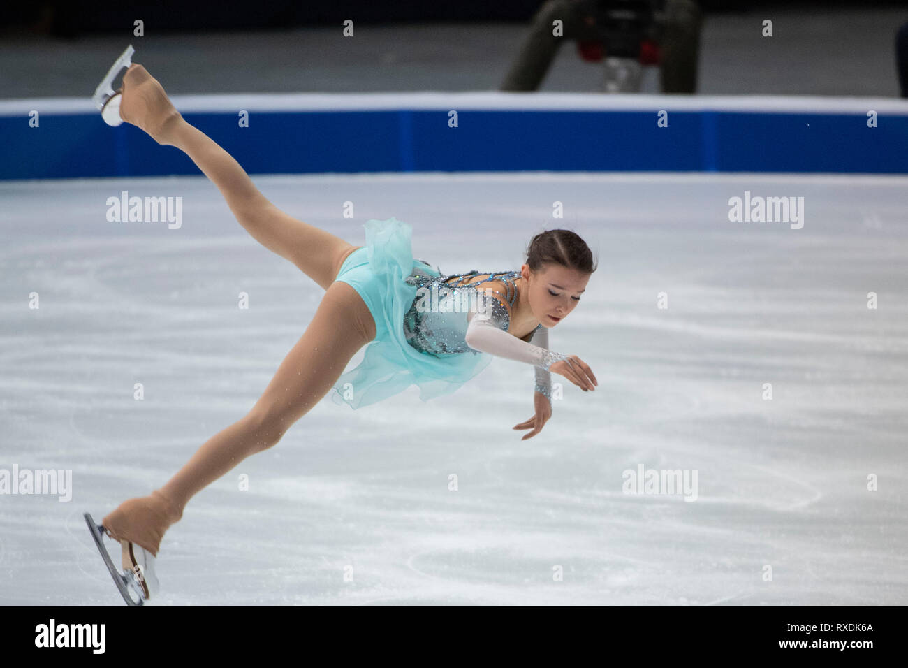 Anna Shcherbakova of Russia during the ISU World Junior Figure Skating
