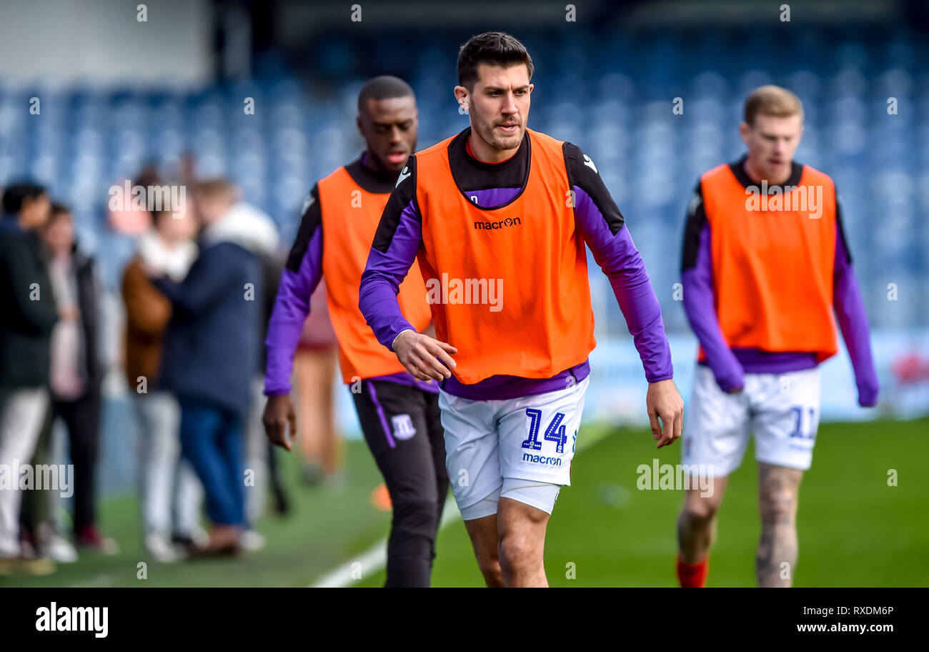 London, UK. 09th Mar, 2019. Stoke City warm up prior to the EFL Sky Bet Championship match between Queens Park Rangers and Stoke City at the Loftus Road Stadium, London, England on 9 March 2019. Photo by Phil Hutchinson. Editorial use only, license required for commercial use. No use in betting, games or a single club/league/player publications. Credit: UK Sports Pics Ltd/Alamy Live News Stock Photo