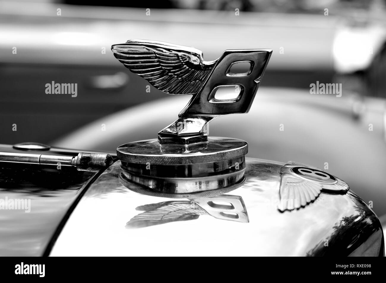Vintage Bentley bonnet ornament Stock Photo