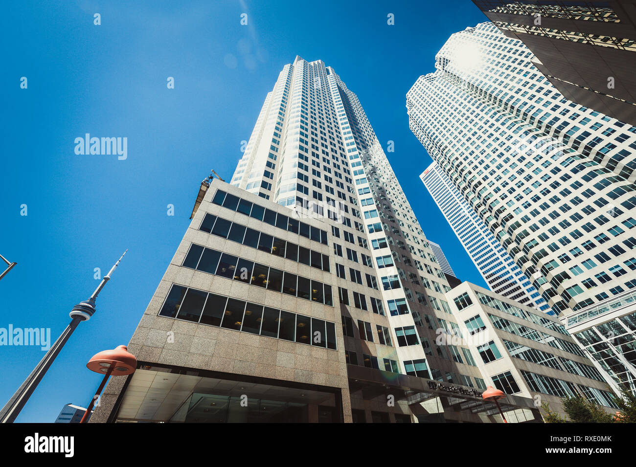 Toronto downtown financial district. Brookfield Place, TD Canada Trust Stock Photo