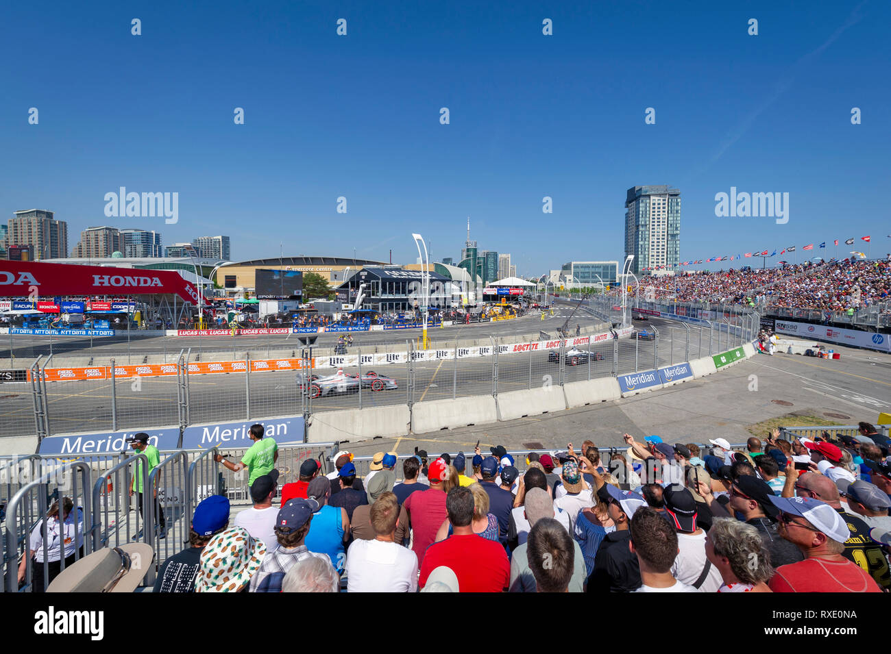 Indy car race day in Toronto Stock Photo