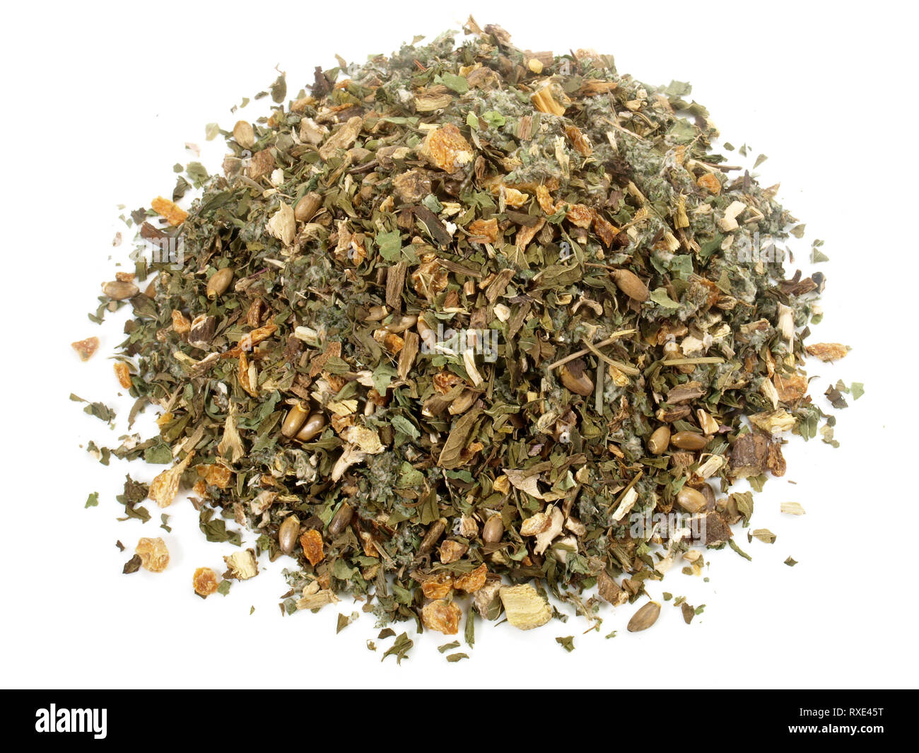 Artichoke Tea on white Background Stock Photo
