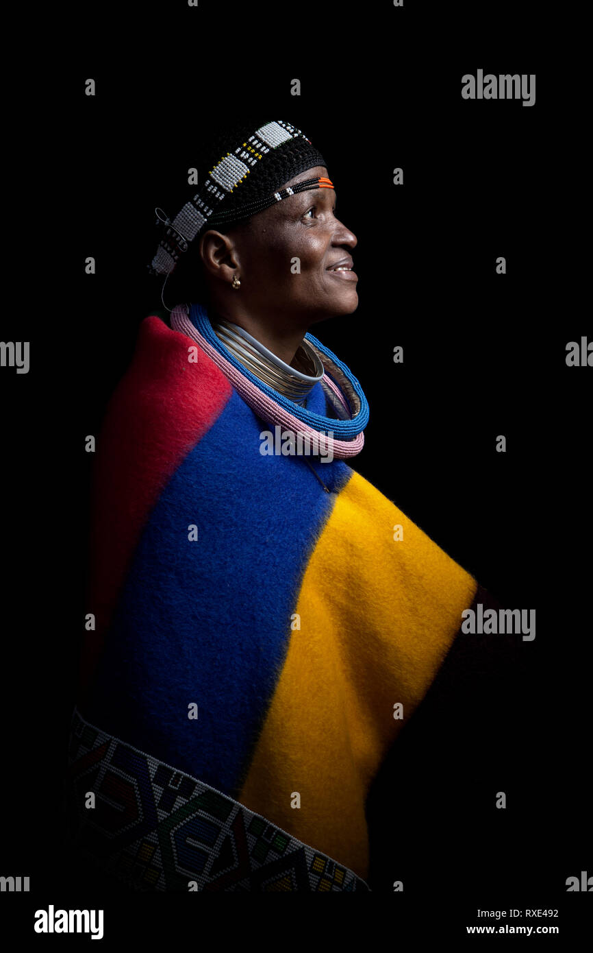 An Ndebele woman in South Africa. Stock Photo