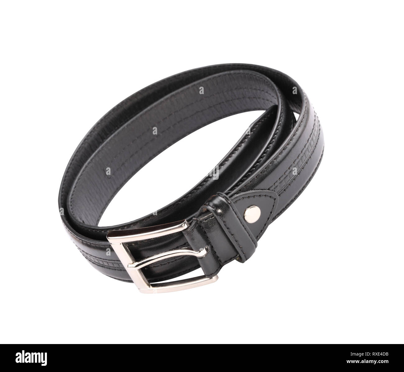 Leather Belt Strap Isolated Stock Photo Alamy