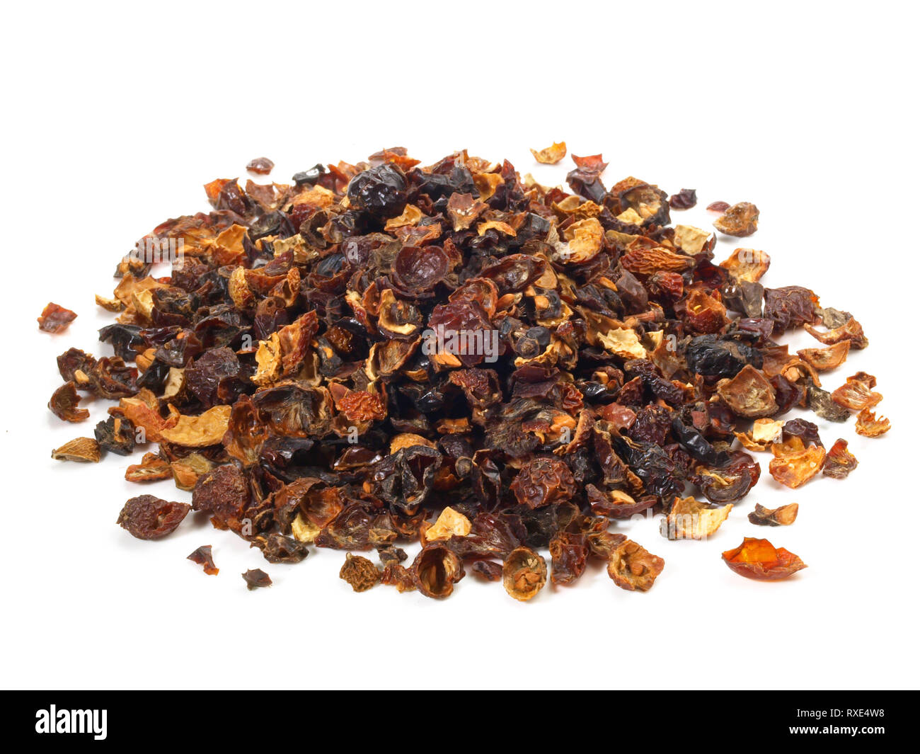 Dried Rosehip on white Background Stock Photo