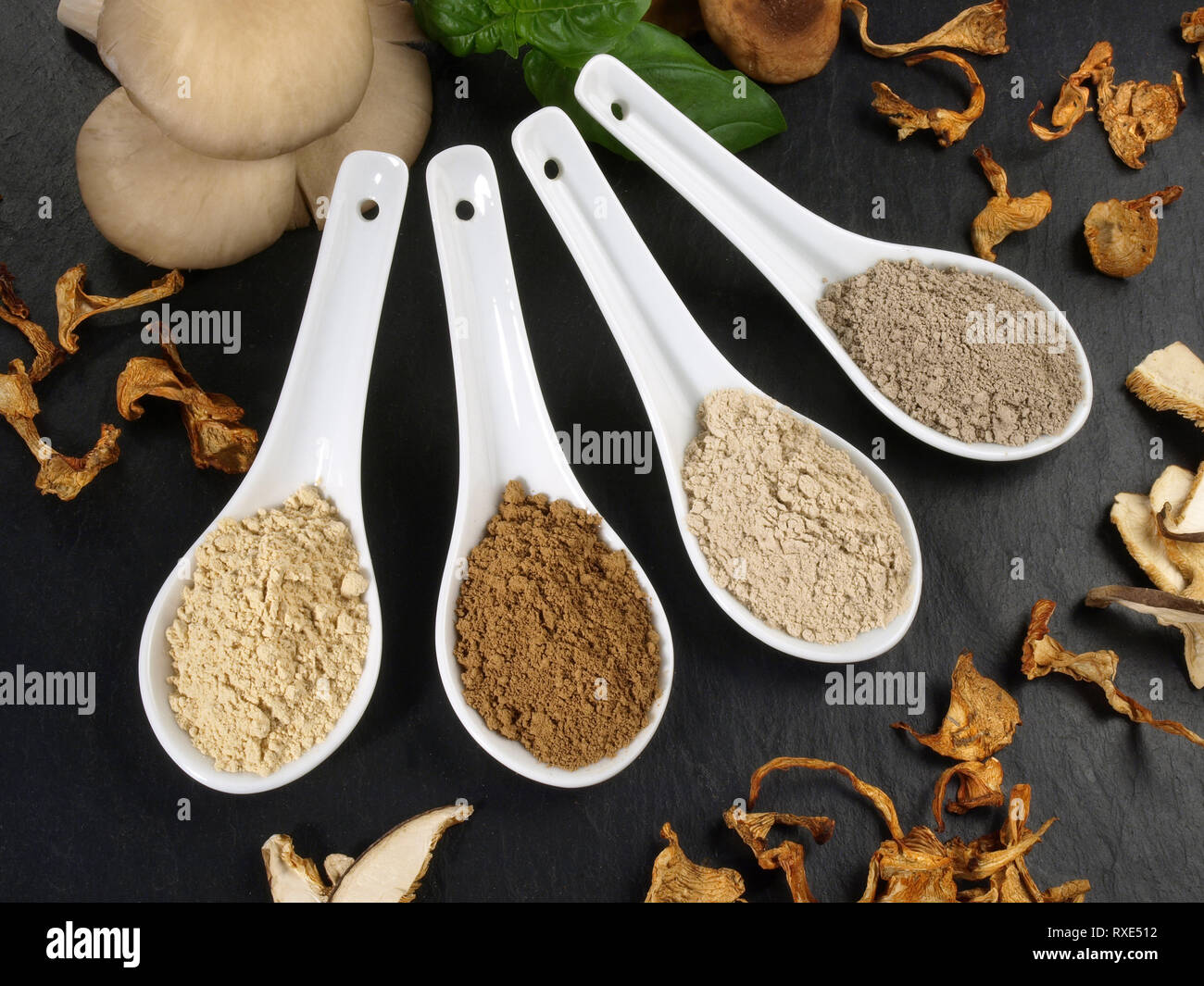Medicinal Mushrooms Healthy Nutrition Stock Photo Alamy
