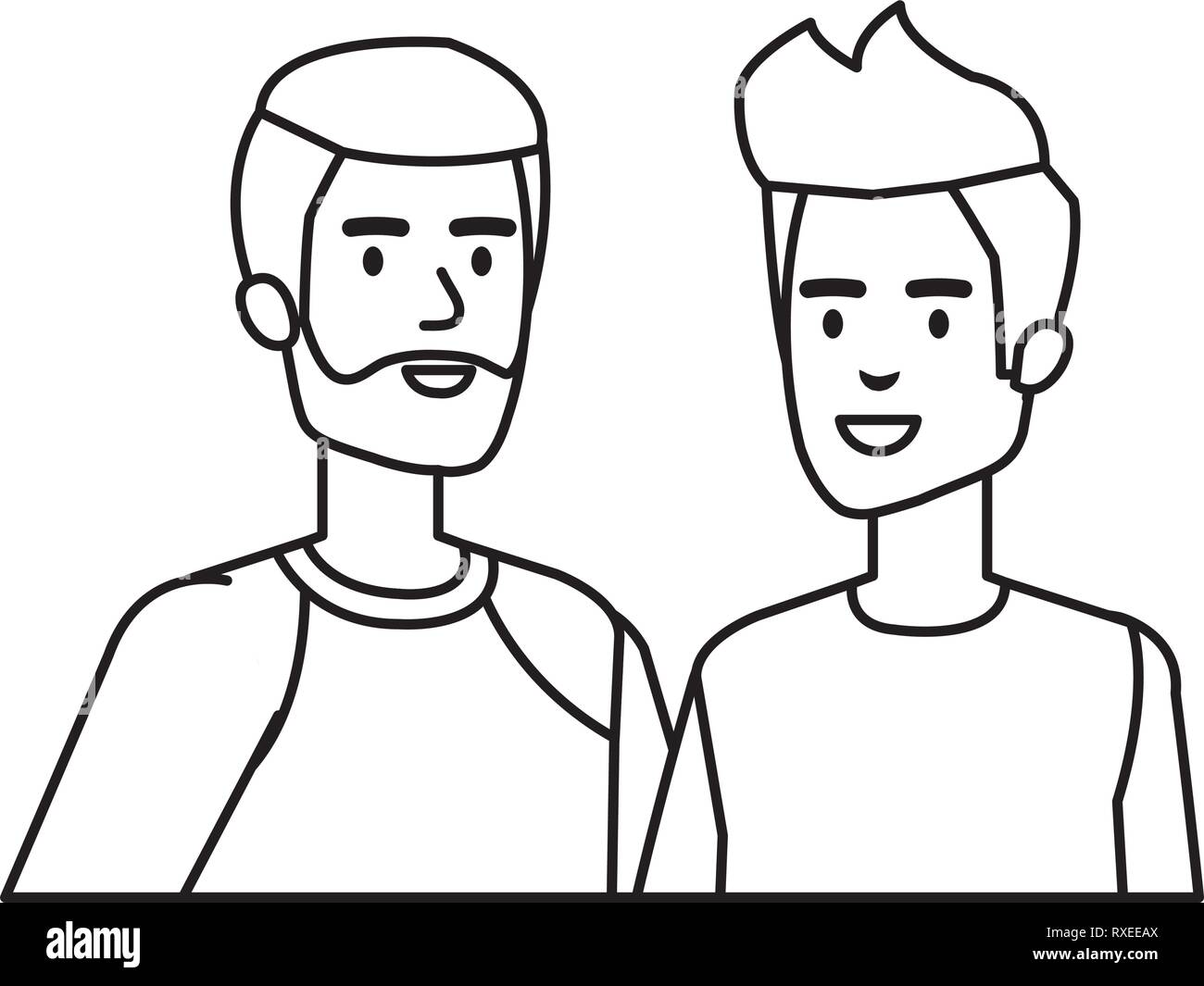 Two Male Students Stock Vector Images Alamy
