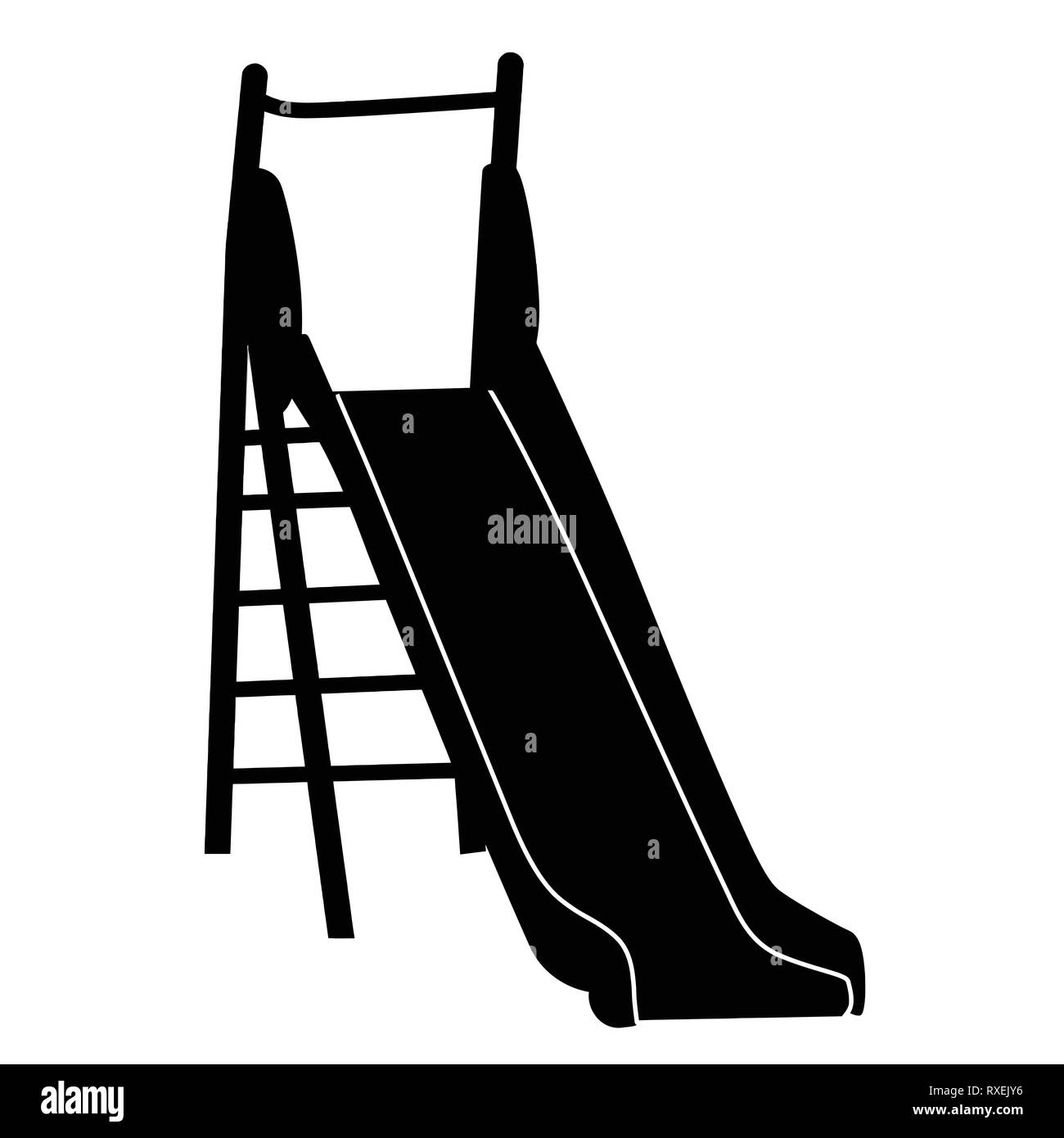 Slide playground for children on white backgound, vector illustration