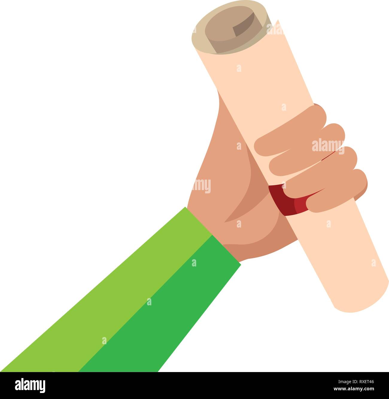 hand lifting graduation certificate roll Stock Vector Image & Art - Alamy