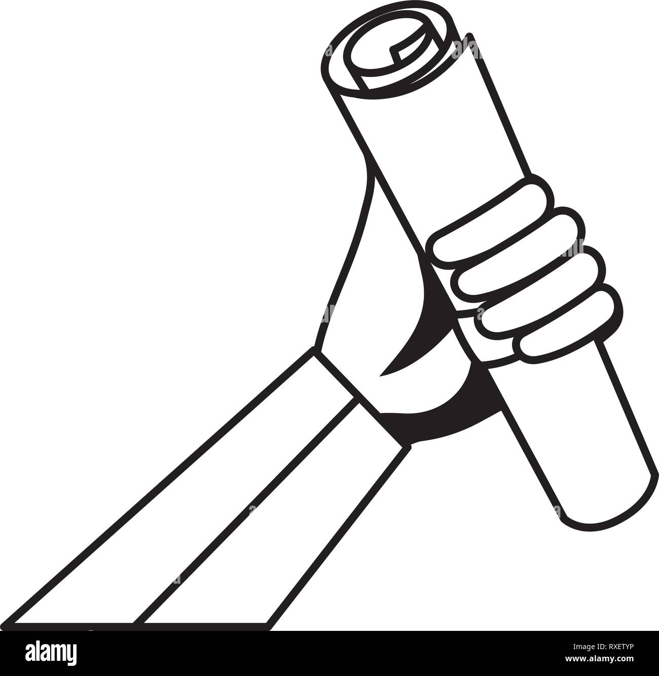hand lifting graduation certificate roll Stock Vector Image & Art - Alamy