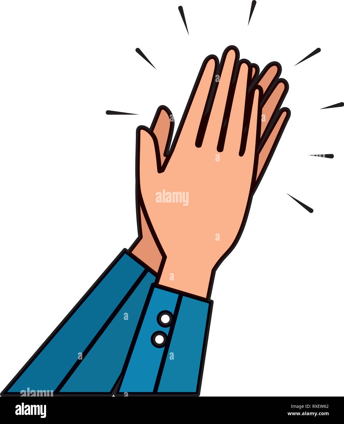 hands human applauding icon Stock Vector
