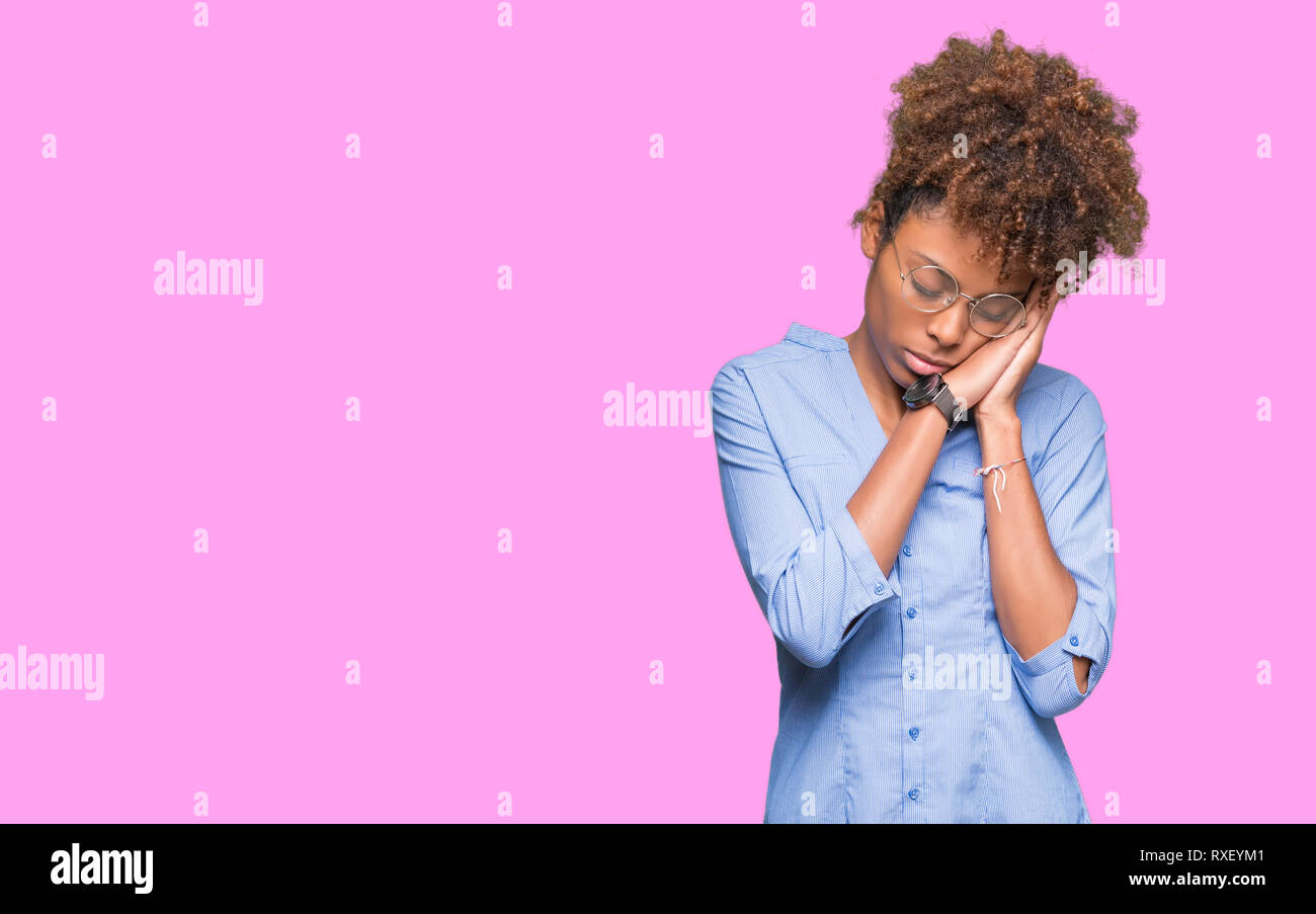 Beautiful young african american business woman over isolated ...