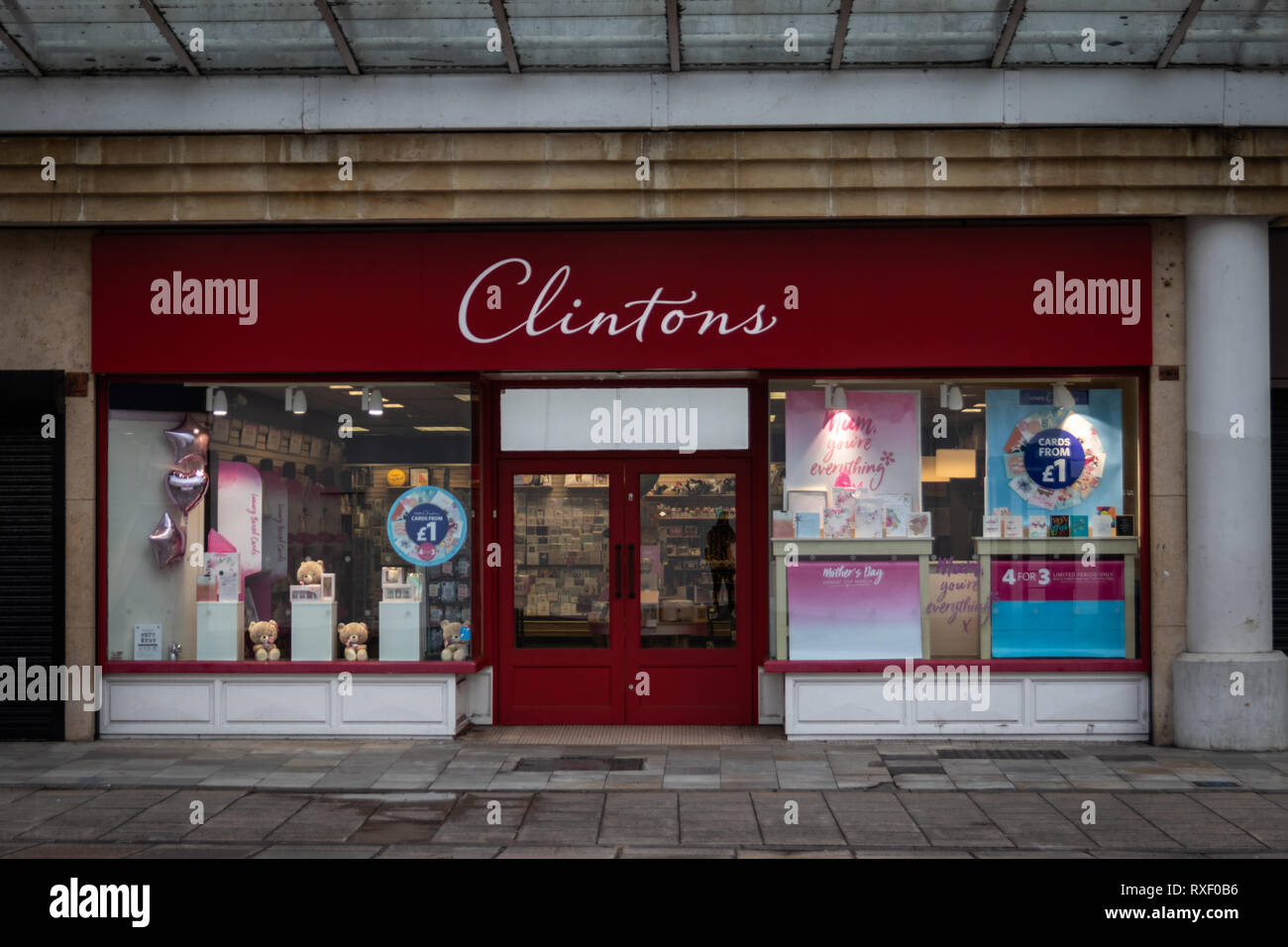 Clintons cards shop front Stock Photo